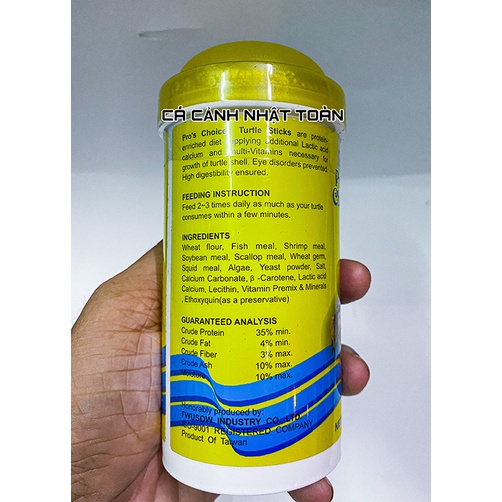 THỨC ĂN CHO RÙA TURTLE STICKS 100G PRO CHOICE