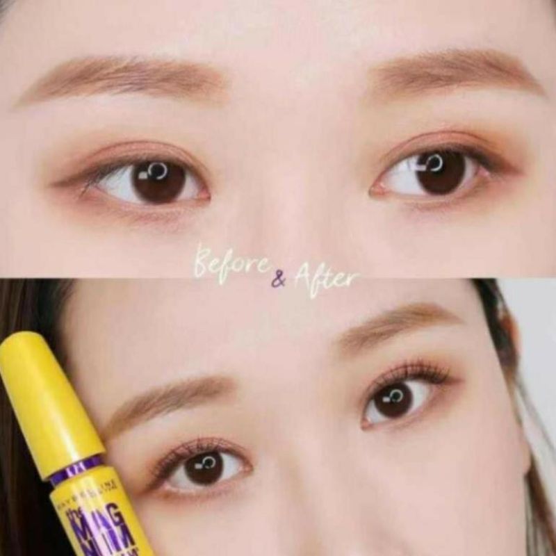 Mascara maybelline vàng the magnum volum express waterproof - chuốt mi không lem không