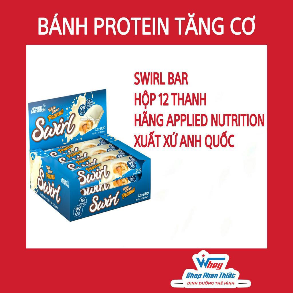 SWIRL BAR 60G APPLIED NUTRITION - BÁNH TĂNG CƠ- WSPT- THANH LẺ- HSD 28.02.2024