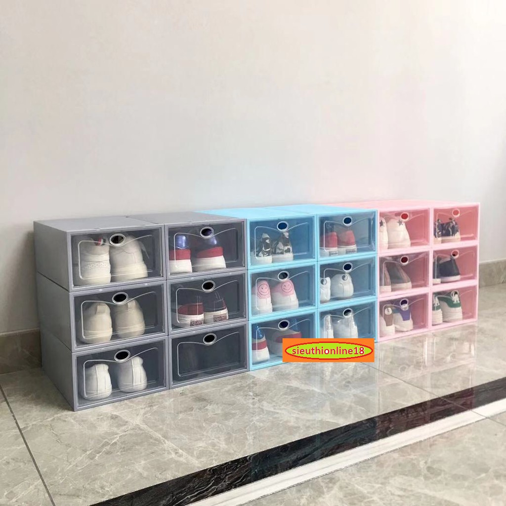 Hộp Đựng Giày Nắp Nhựa Cứng Loại 1 Dầy Dặn Và Cứng Cáp | BigBuy360 - bigbuy360.vn