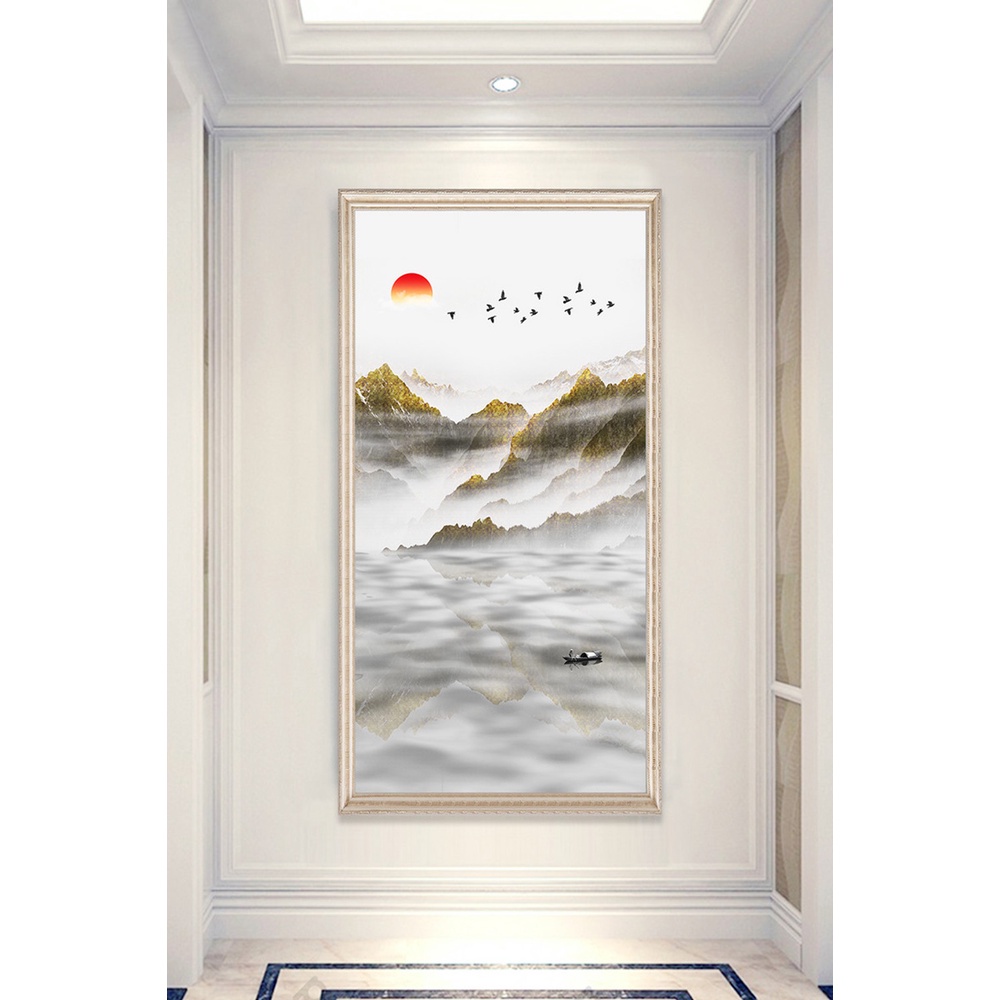 In hình ép gỗ Laminate TRANH HÀNH LANG TRUNG QUỐC - Mẫu 66 (50x75, 60x90, 70x110). In ảnh theo yêu cầu