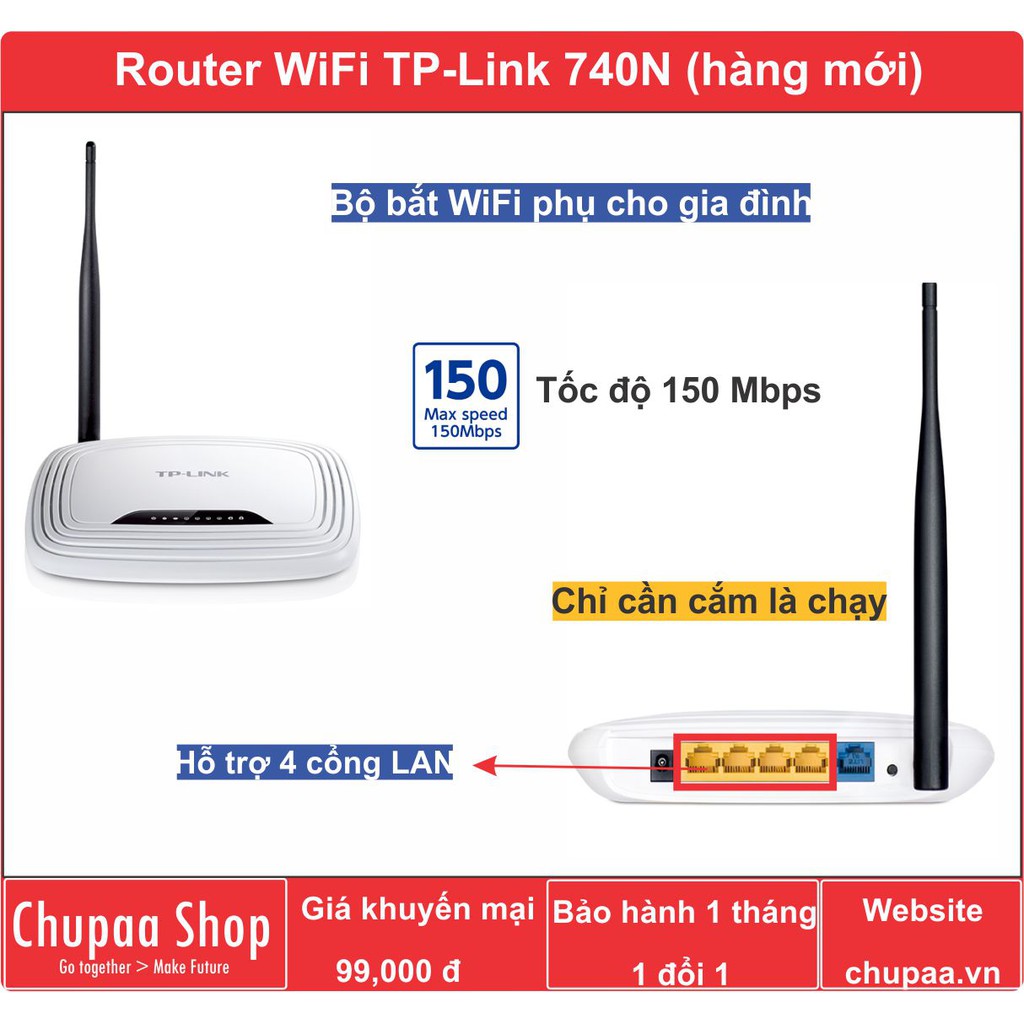 Bộ phát Wifi TP-LINK TL-WR740N (hàng mới)