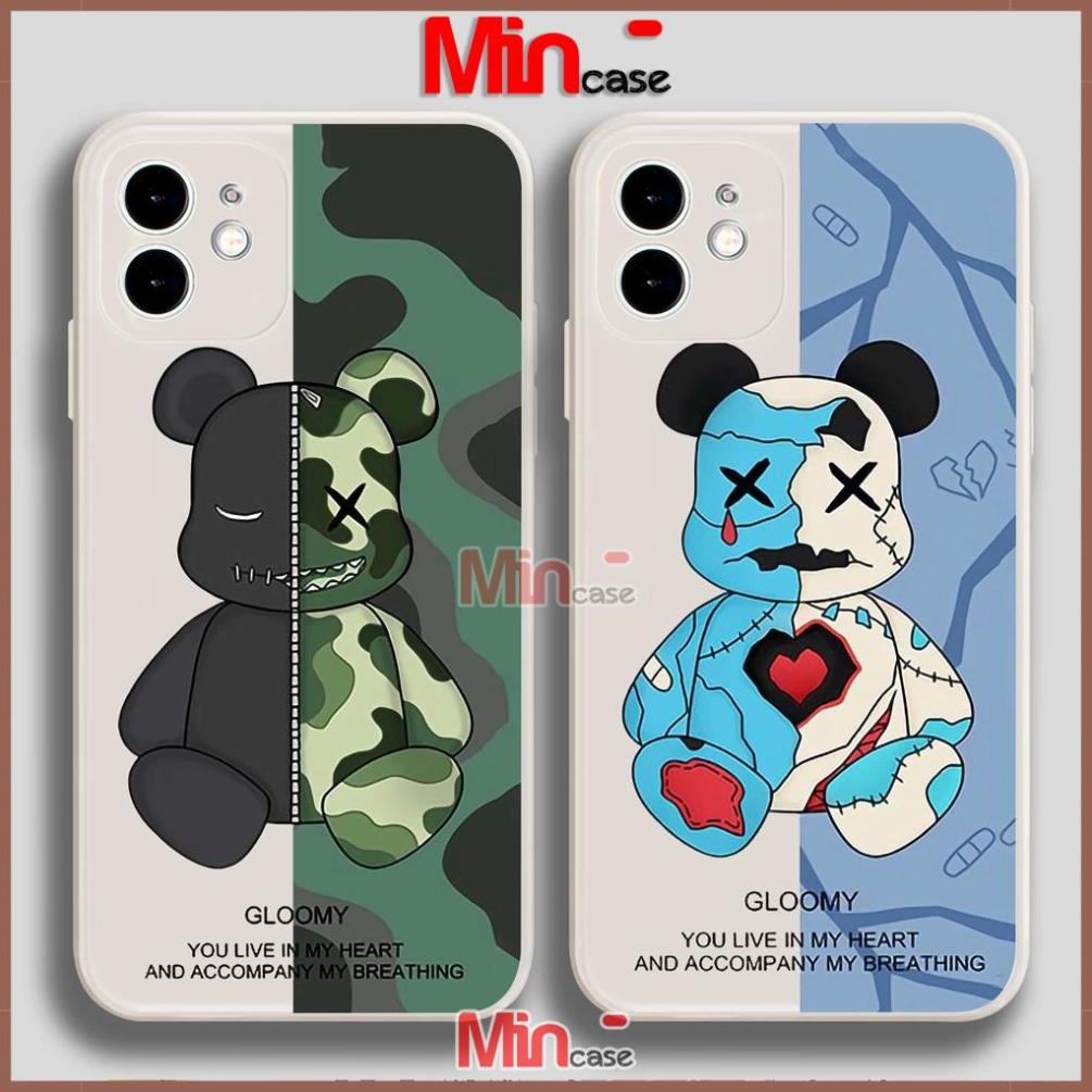 Ốp lưng iPhone Kaws cạnh viền vuông silicon mềm dẻo cho iphone 6/6s/7/8/X/XS/XR/11/12/13 Pro Plus Max cute dễ thương đẹp
