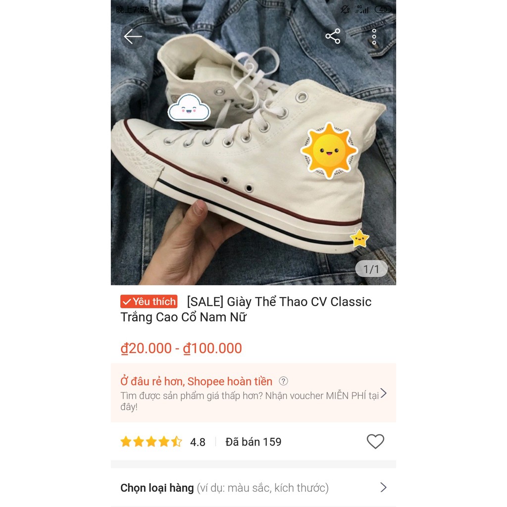 [SIÊU SALE] Giày Sneaker CV Classic Trắng Cao Cổ Nam Nữ