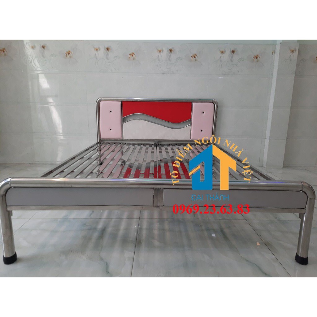 Giường ngủ inox tròn cao cấp nhiều kích thước từ 1m đến 1m8x2m - Mẫu 03 | BigBuy360 - bigbuy360.vn