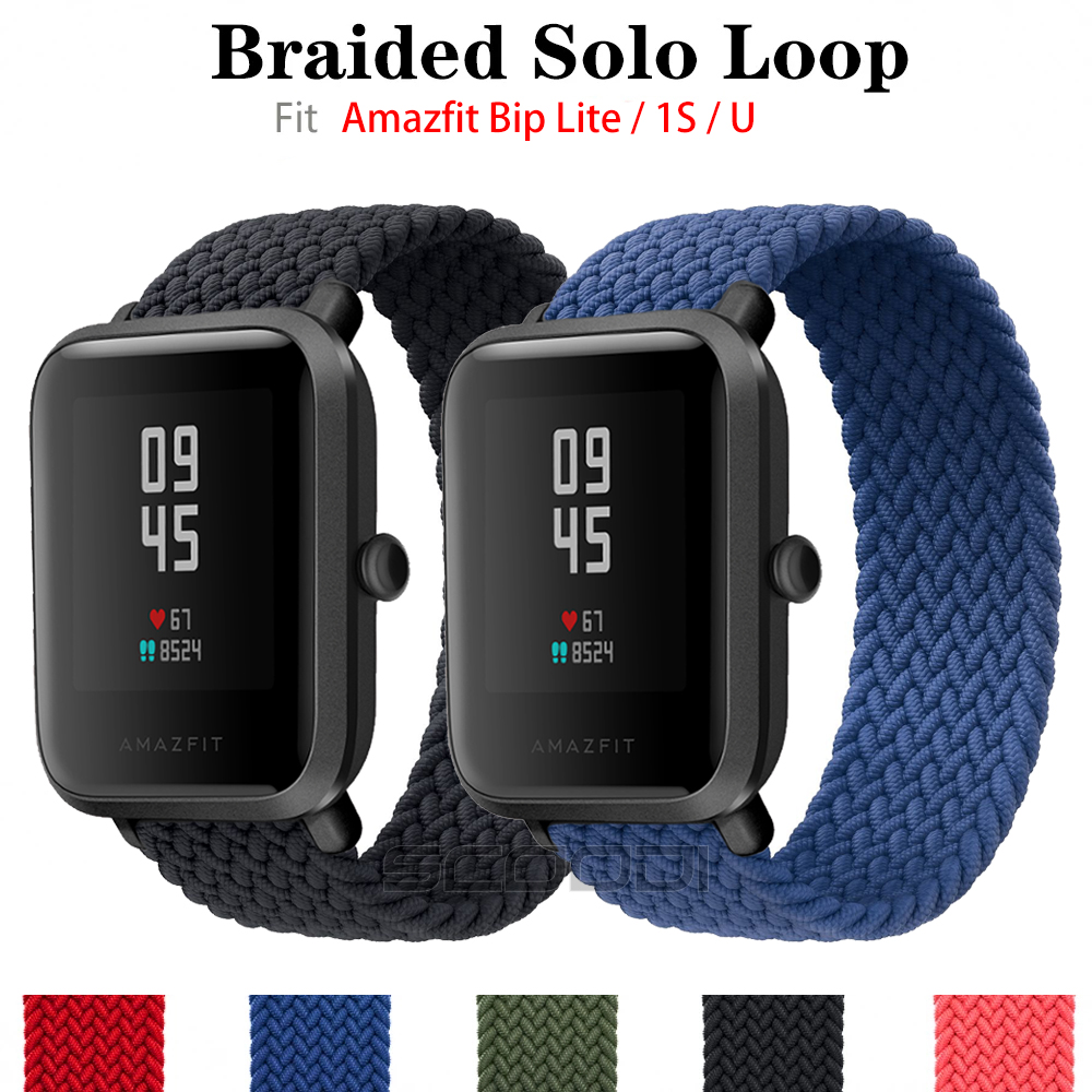 Dây Đeo Nylon Co Giãn 20mm Cho Đồng Hồ Thông Minh Xiaomi Huami Amazfit bip Lite / 1S / bip 3 / bip u pro / bip s