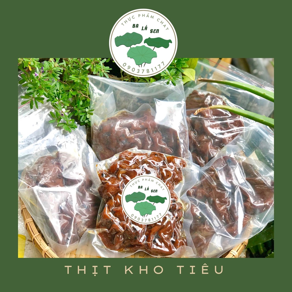 Thịt kho tiêu chay Ba Lá Sen chế biến sẵn bảo quản lâu 200gr