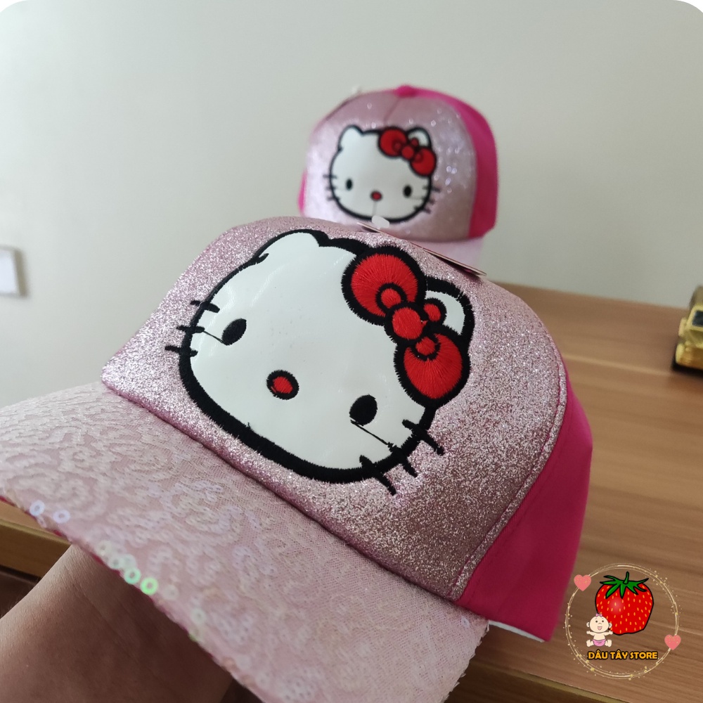 Mũ hoạ tiết Hello Kitty cho bé gái từ 3 đến 7 tuổi siêu cute siêu đáng yêu