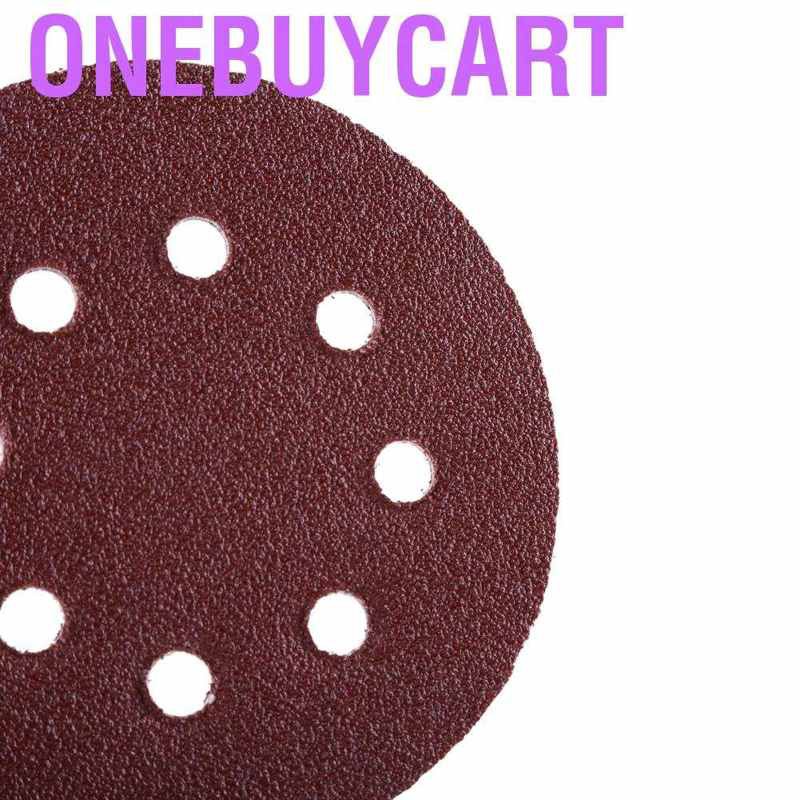Set 100 Tấm Giấy Nhám 8 Lỗ 5 &quot;60 / 80 / 100 / 120 / 240 Grit