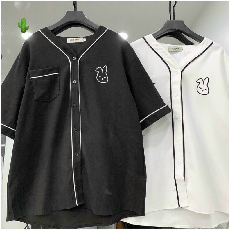 ÁO CON THỎ THÊU XINH XINH  cute SƠ MI pca