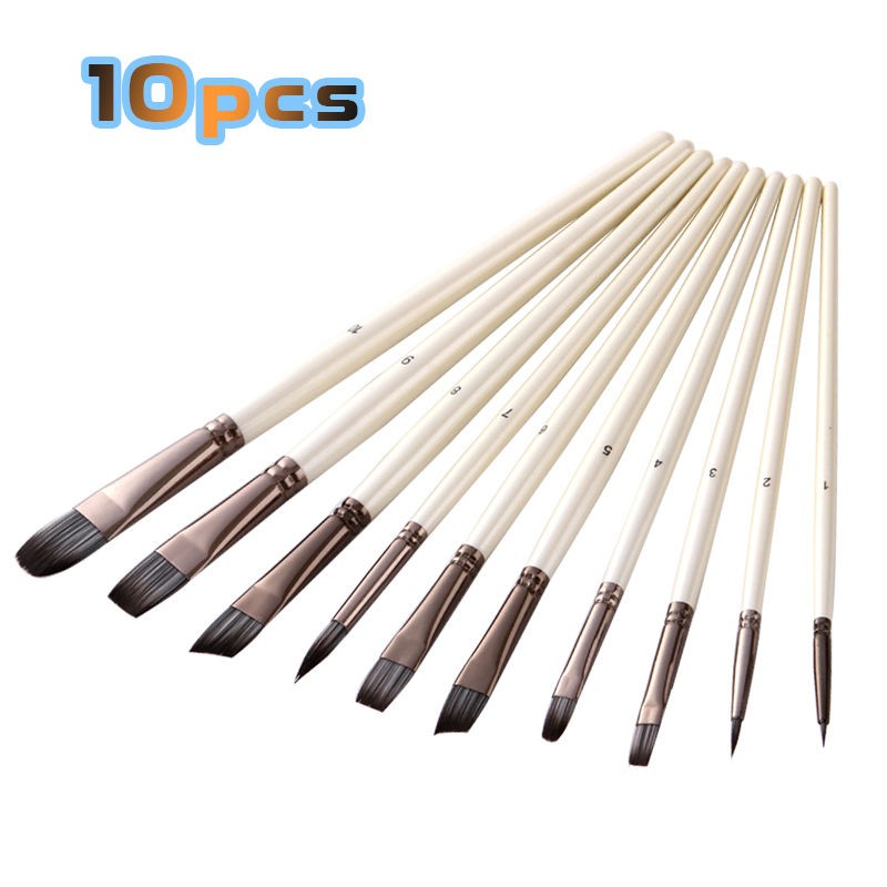♠✠☾Mỹ thuật nghệ màu nước bút lông dầu bộ len nylon đa chức năng acrylic bột vẽ đường móc trẻ em bức tranh người lớn