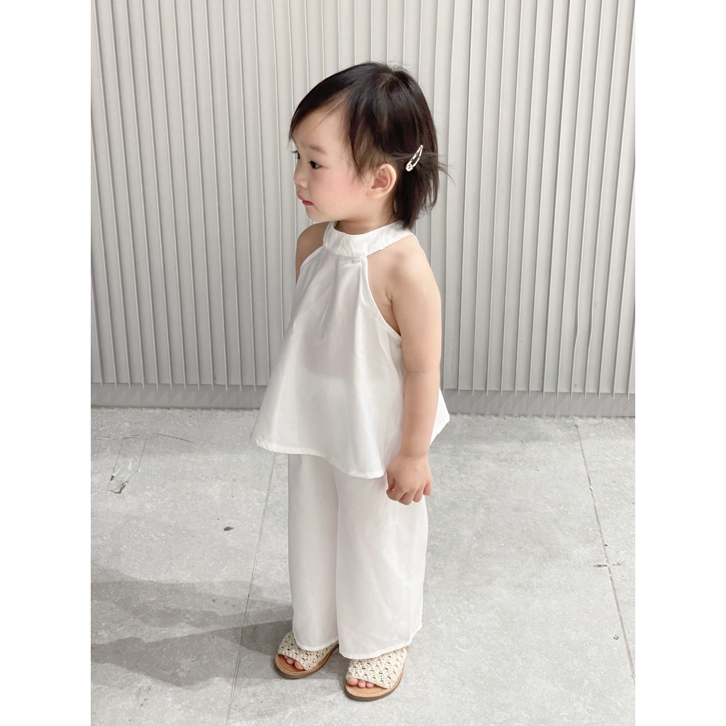 Set yếm đồ bộ bé gái BATALA KIDS, set yếm kiểu bé gái thiết kế phong cách đi biển đi chơi cho bé từ 10-22kg YEMBT01