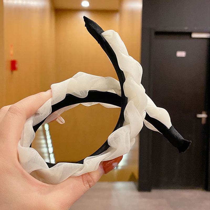 Băng Đô Đội Đầu Bằng Satin Kiểu Thắt Bím Màu Trơn Cổ Điển Dễ Phối Đồ