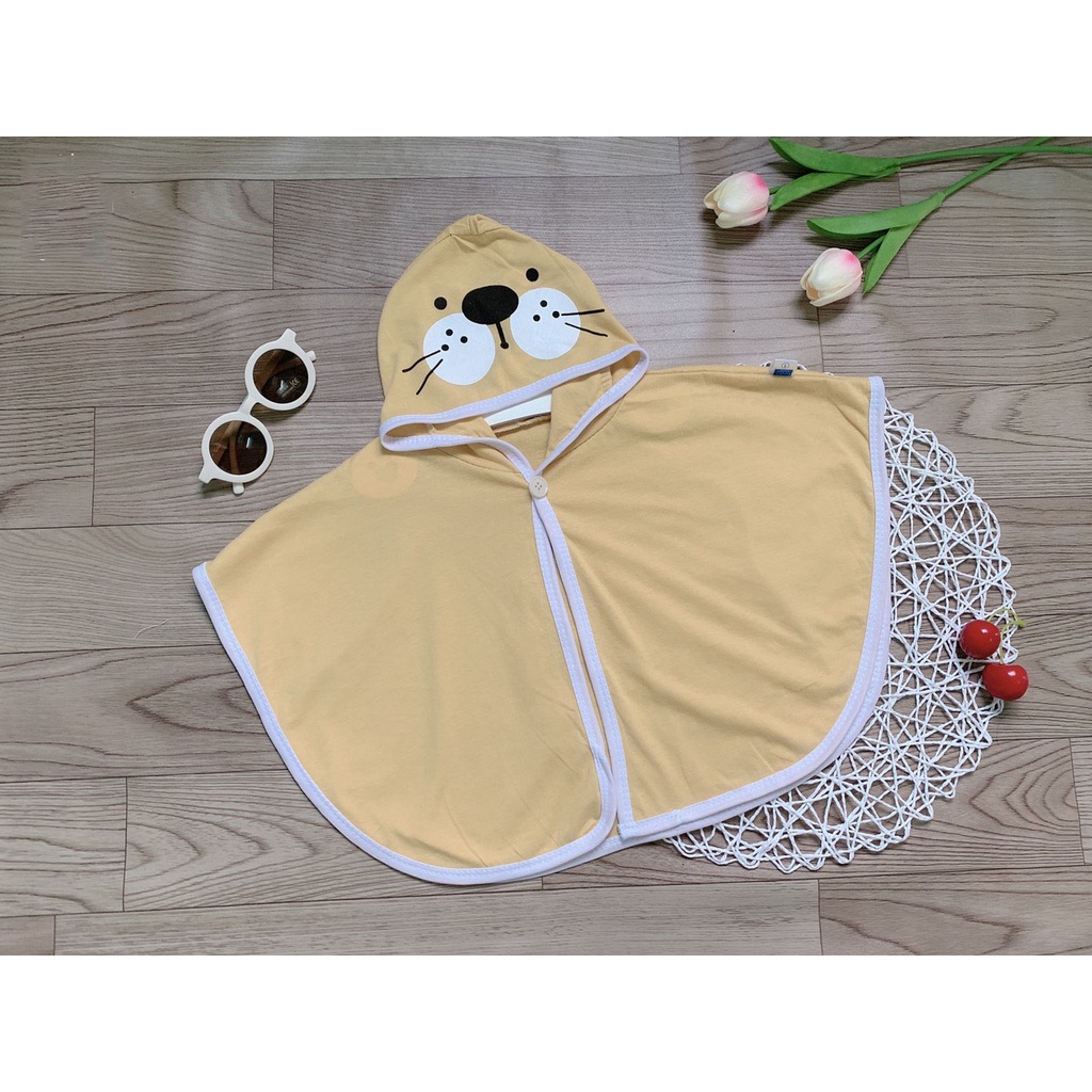 [ẢNH CHỤP THẬT] ÁO CHOÀNG TRÁNH NẮNG CHẤT COTTON MỀM MỊN IN HÌNH ĐỘNG VẬT SIÊU CUTE CHO BÉ YÊU 6-16KG. VIDEO THẬT