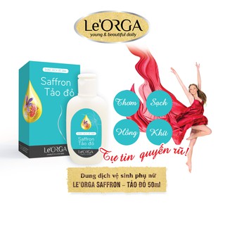 Dung dịch vệ sinh phụ nữ chất lượng cao LE’ORGA SAFFRON – TẢO ĐỎ  Dung tích 50 ml