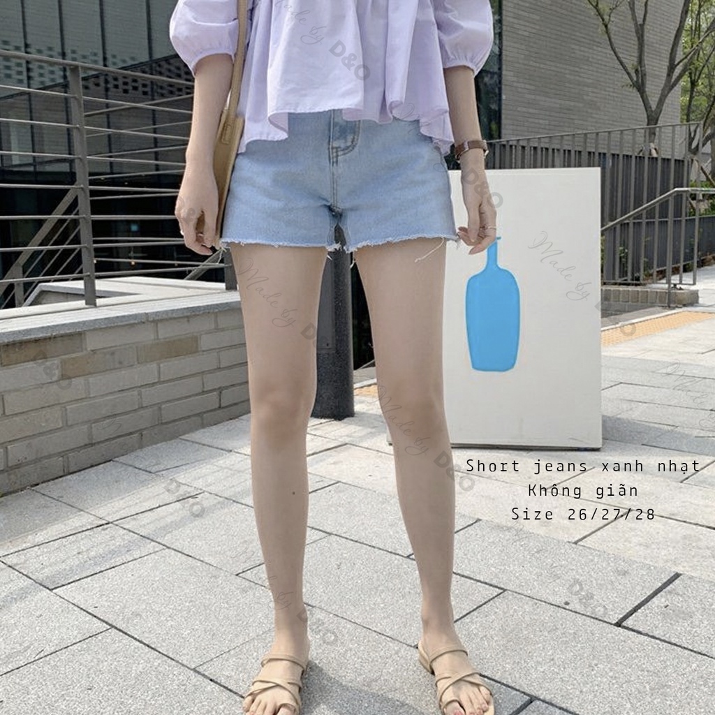 [40-52kg] Quần Đùi Short Dễ Thương, 2 Màu Xám Xanh, Không Giãn, Form Đẹp