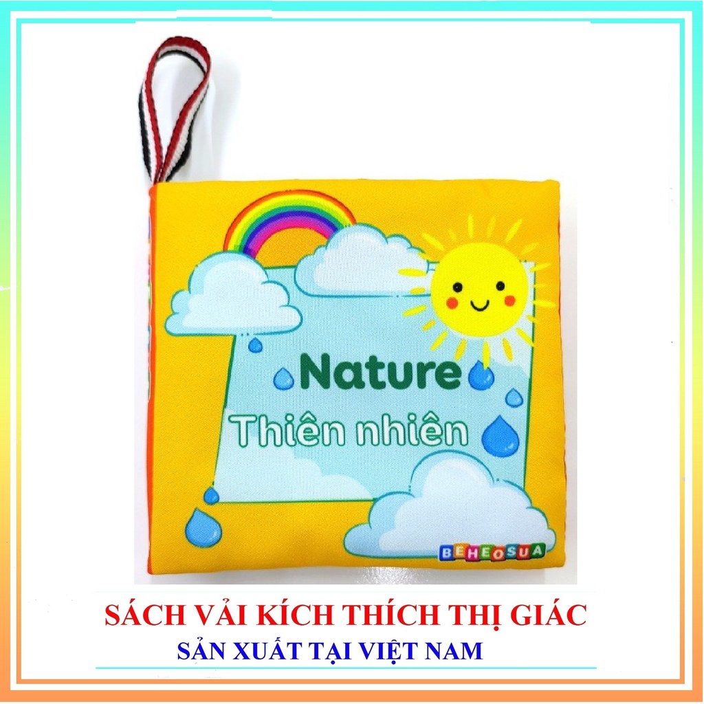 Sách vải song ngữ combo 6 cuốn cho bé sơ sinh 0 1 2 3 tuổi, đồ chơi thông minh montessori giáo dục sớm cho trẻ TOPKIDS