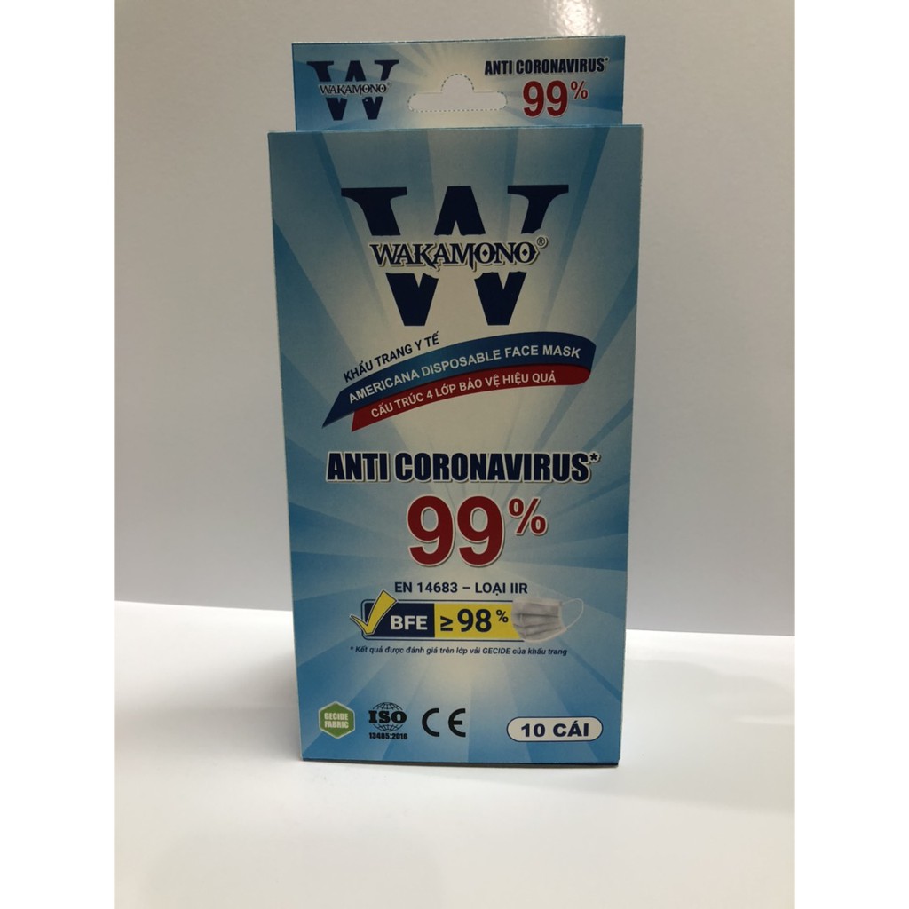 KHẨU TRANG Y TẾ WAKAMONO – (4 Lớp, Hộp 10 Cái) | BigBuy360 - bigbuy360.vn