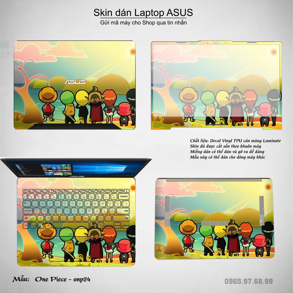 Skin dán Laptop Asus in hình One Piece nhiều mẫu 21 (inbox mã máy cho Shop)