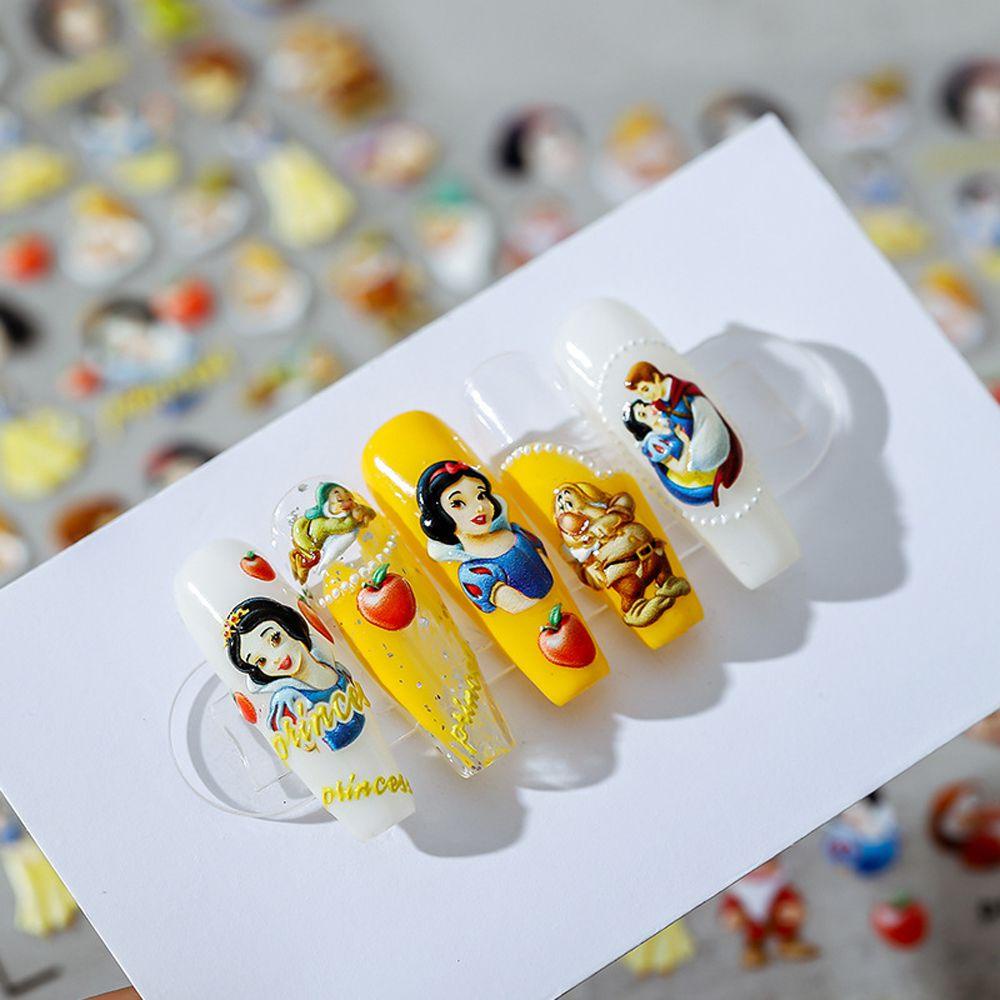 Hình Dán Trang Trí Móng Tay Họa Tiết Hoạt Hình Mickey / Thỏ / Bạch Tuyết Xinh Xắn