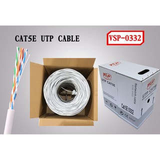 Dây cáp mạng VSP VISION UTP CAT 5E 0332 305m dây trắng
