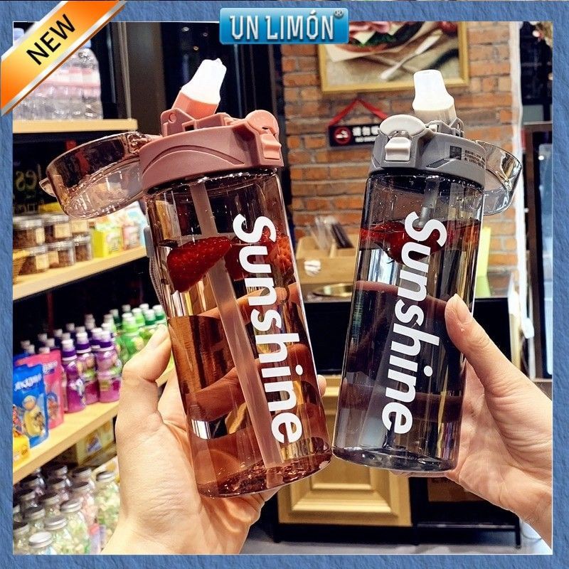 BÌnh đựng nước bằng nhựa nhiều màu tùy chọn phong cách Hàn Quốc