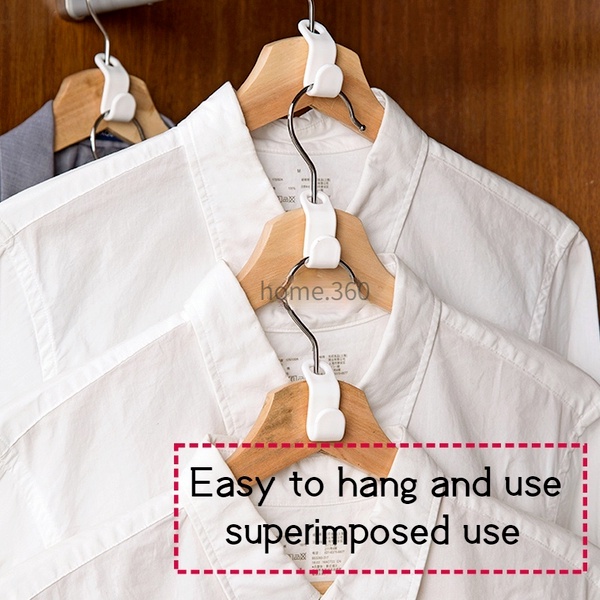 Set 6/ 1 móc nhựa treo đồ hình chữ S tiết kiệm không gian đa năng chất lượng cao