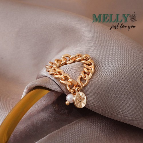 Nhẫn đeo tay, thiết kế dây xích vô cùng độc đáo, trẻ trung năng động melly.accessories