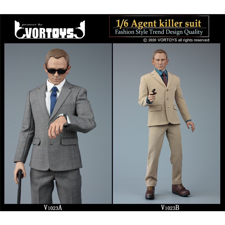 Mô hình trang phục Nam 1/6 V1023 Agent Killer Suit - Hãng Vortoys