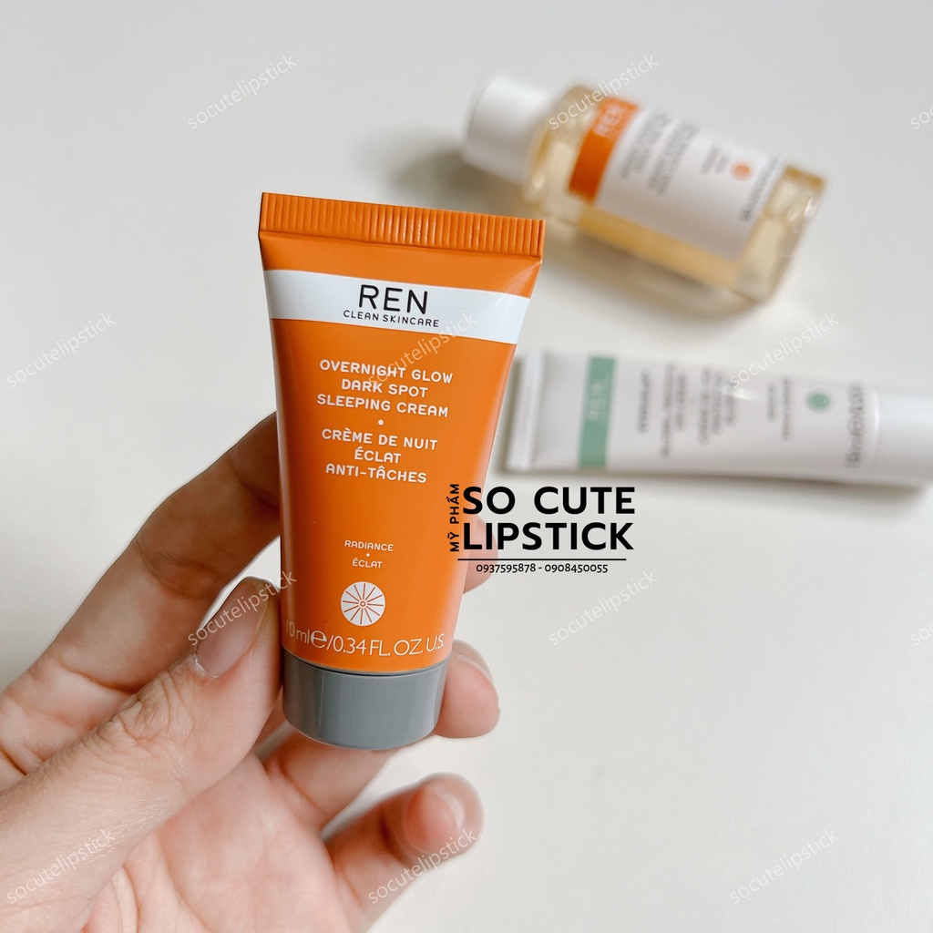 Kem dưỡng đêm sáng da mờ thâm nám Ren Overnight Glow Dark Spot Sleeping Cream 10ml