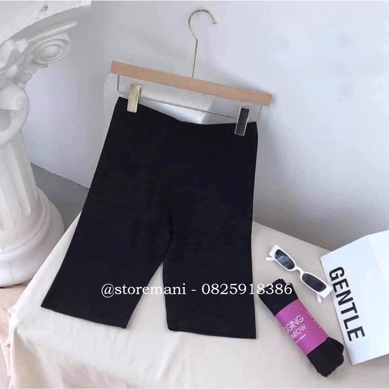 Quần legging lửng nữ - Kiểu quần legging thái ngố đùi nâng mông cạp cao siêu co dãn chất cotton
