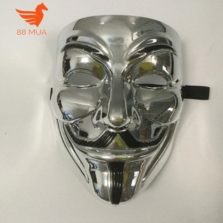 mặt na hacker halloween Anonymous   màu Bạc-i49