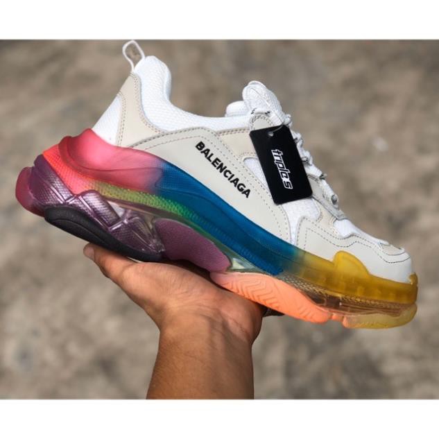 𝐓Ế𝐓🌺 NEW CH Giày HOT Giầy balenciaga trắng cầu vồng 1:1 ( full box + free ship ) 2020 2020 ⛳ new " ˇ P : _ P:{