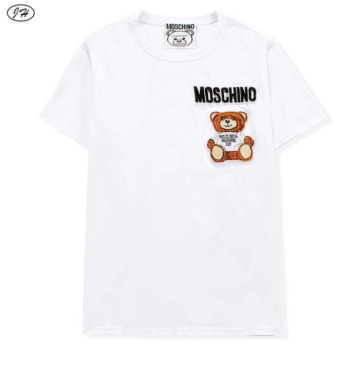 Áo Thun Tay Ngắn Thêu Hình Gấu Moschino Cho Nam Và Nữ