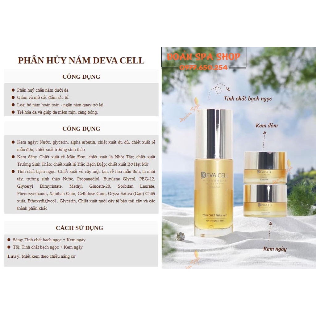 Bộ Phân Hủy Nám Deva Cell - Devacell Luxury