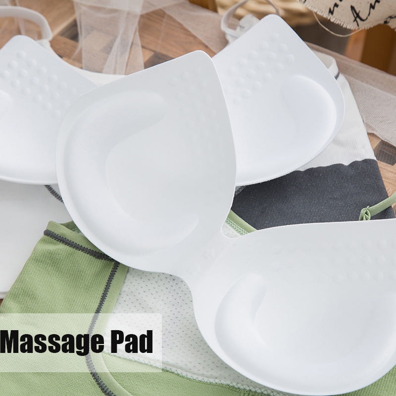 Áo lót hai dây CUTEBYTE dáng ngắn dệt kim hở lưng có đệm ngực mát xa thời trang quyến rũ dành cho bạn nữ