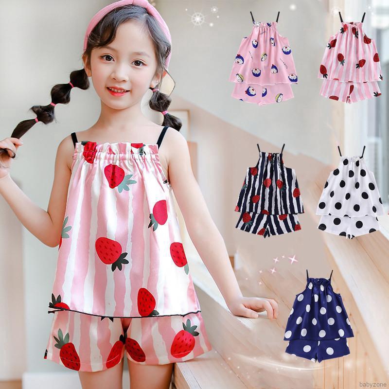Bộ Đồ Ngủ Ngắn Tay Xinh Xắn Dành Cho Bé Gái