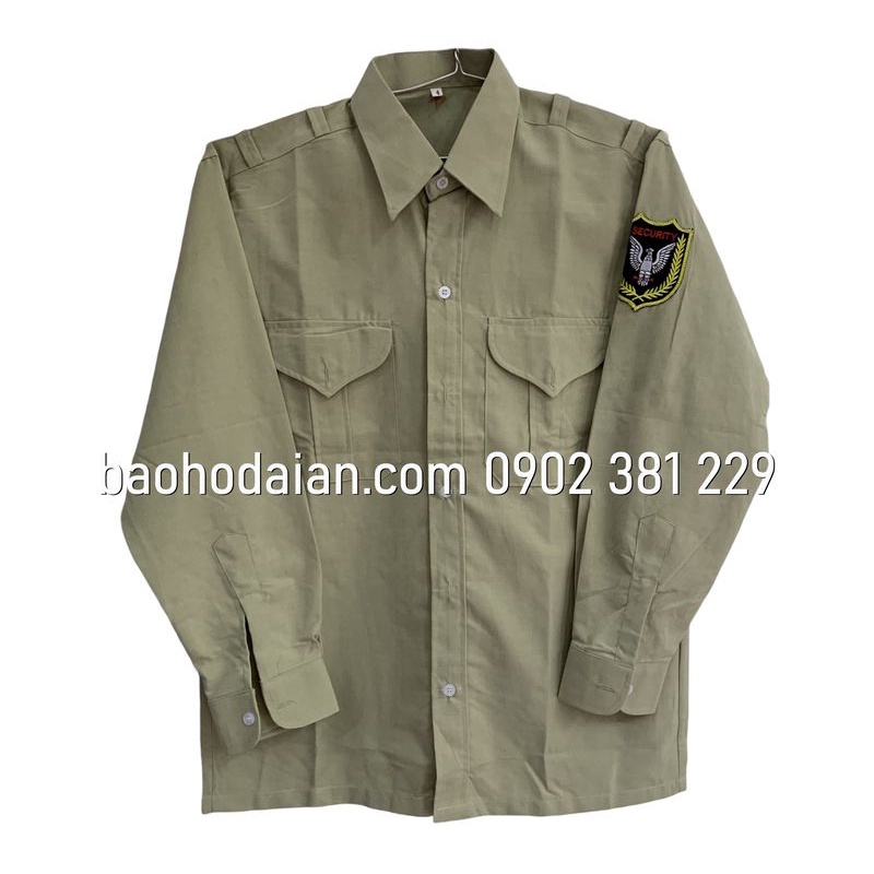 Áo bảo vệ màu xanh vỏ đậu dài tay kake ford kèm logo bảo vệ (bigsize)