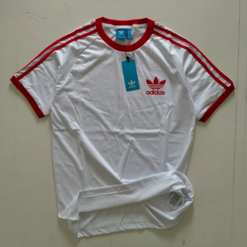 Áo Sơ Mi Adidas Kẻ Sọc Đỏ Trắng Phong Cách Retro