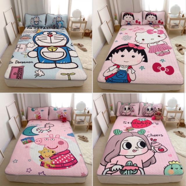 CHIẾU ĐIỀU HÒA TENCEL 5D Cotton Lụa  Thoáng Mát Cho Bé