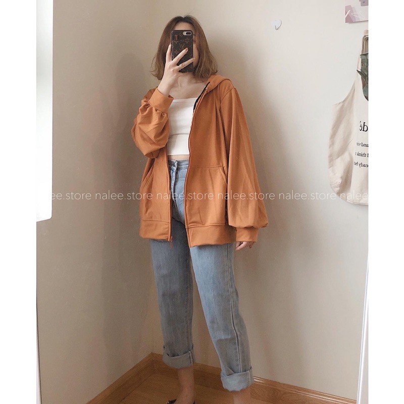 Áo Khoác Hoodie Nỉ Da Cá Ulzzang Form Rộng ( ẢNH THẬT 100%)