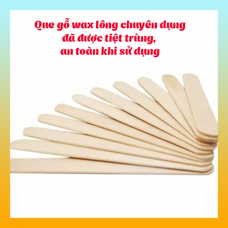 Combo 35 QUE GỖ WAX LÔNG chuyên dùng để wax lông toàn thân, đã được tiệt trùng, an toàn khi sử dụng