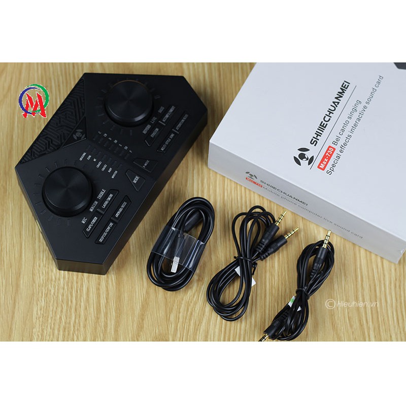 Sound Card MAX 730 - Hát Karaoke Live Stream, Có Auto-Tune, Pin Sạc