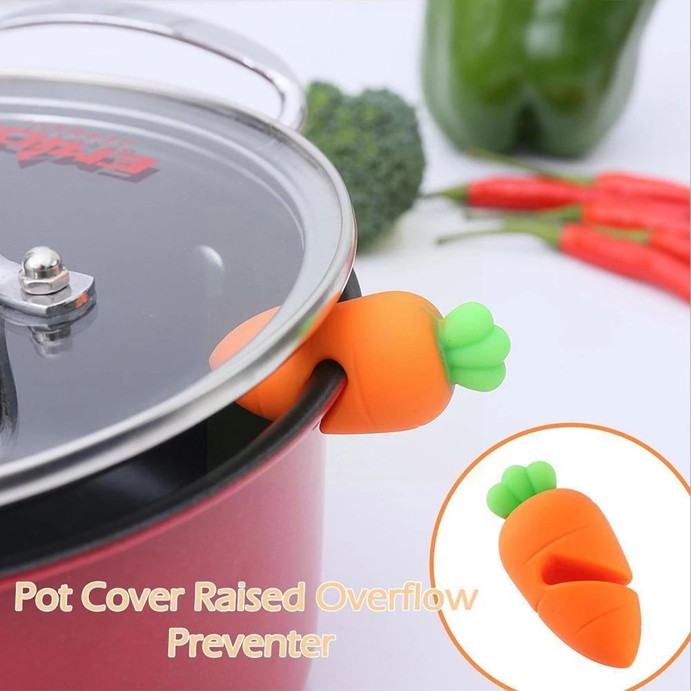 Dụng Cụ Kẹp Nắp Nồi Chống Tràn Chống Tràn Cách Nhiệt Bằng Silicone Tiện Lợi