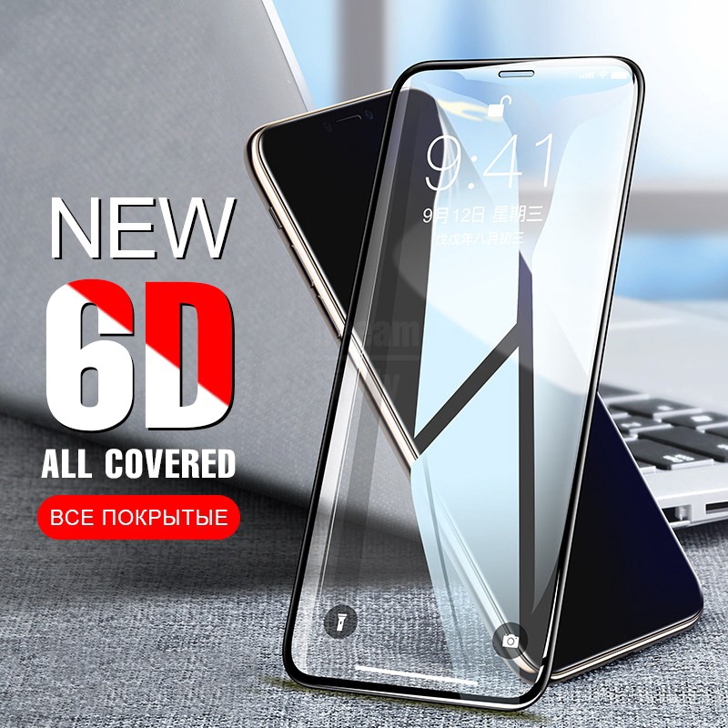 6D Curved Full Protective Glass Tempered Glass Film For iphone 6 6s plus 7 8 plus X XS XR XS Max