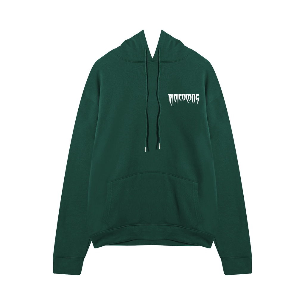 Áo KHOÁC HOODIE Ridiculous - GREEN HOODIE, Vải nỉ cotton 2 chiều 100%