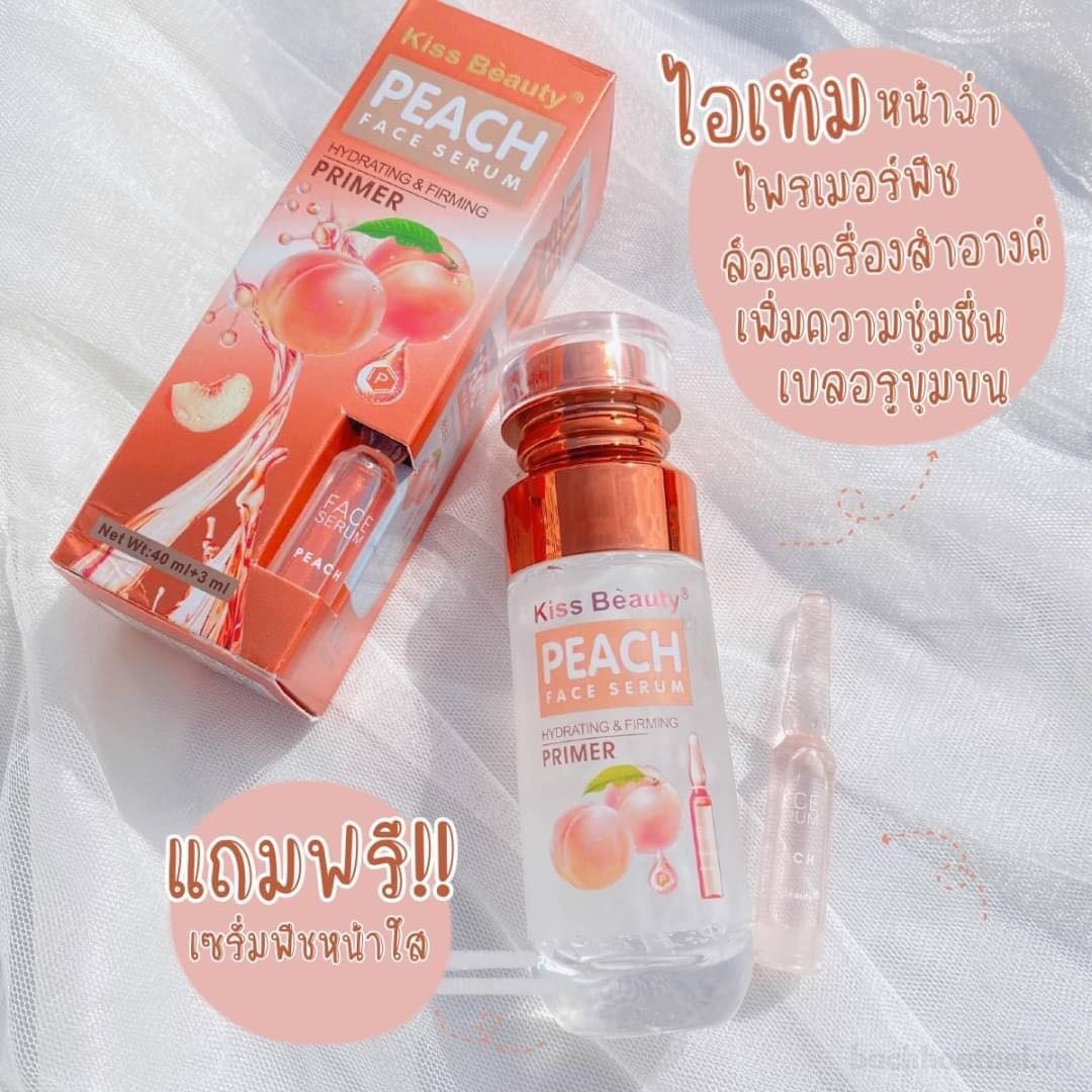 [HOT] Kem lót trang điểm kèm serum dưỡng da Kiss Beauty Peach Face Serum &amp; Primer