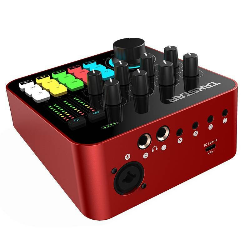 Sound card Takstar MX1 Pro Thu Âm, Livestream Chuyên Nghiệp Hỗ Trợ Bluetooth , 8 Hiệu Ứng, Đèn LED đổi màu, Tích Hợp Pin