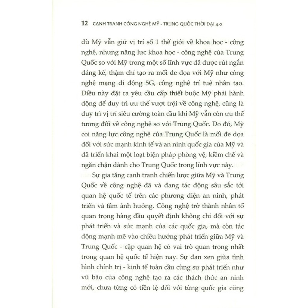 Sách - Cạnh Tranh Công Nghệ Mỹ – Trung Quốc Thời Đại 4.0 (Sách Chuyên Khảo) | BigBuy360 - bigbuy360.vn