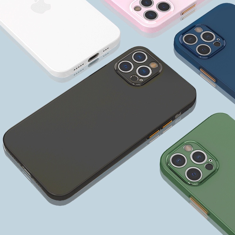 Ốp Điện Thoại TPU Mềm Siêu Mỏng 0.2MM Cho IPhone 11 12 13 14 15 Pro Max X XS Cover Slim Matte Case